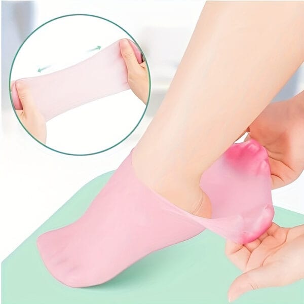Silicone Moisturizing Gel Socks For Cracked Feet - Image 7